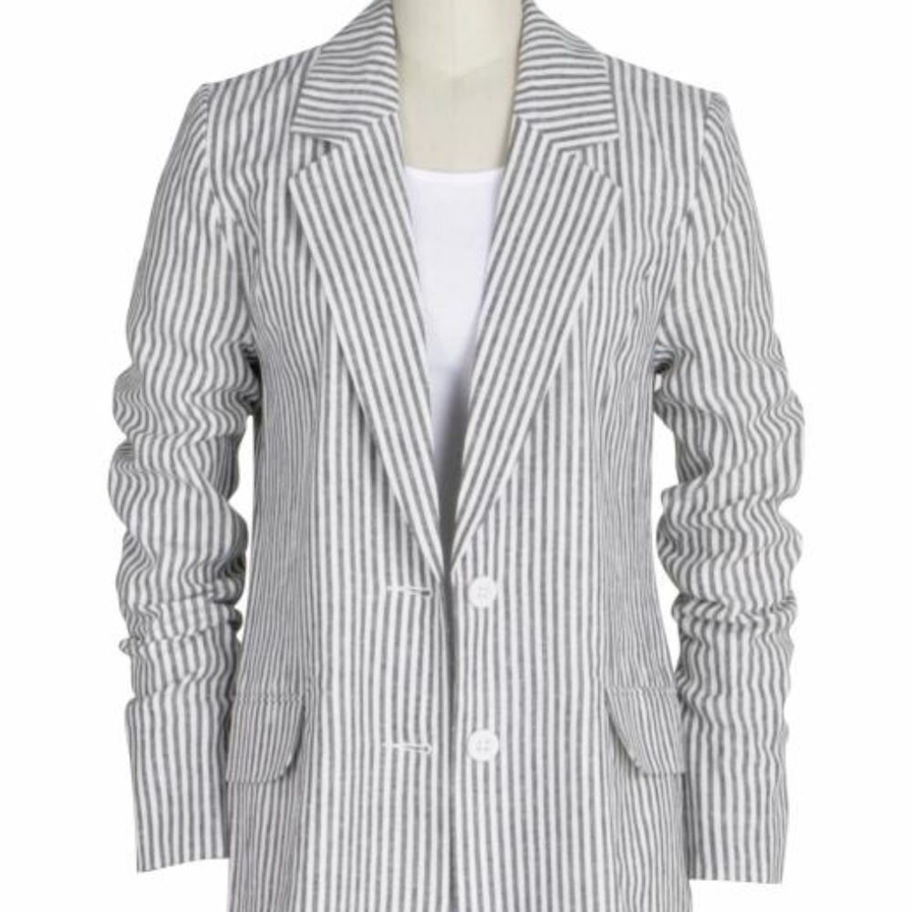 NWOT MM Couture Linen Boyfriend Blazer